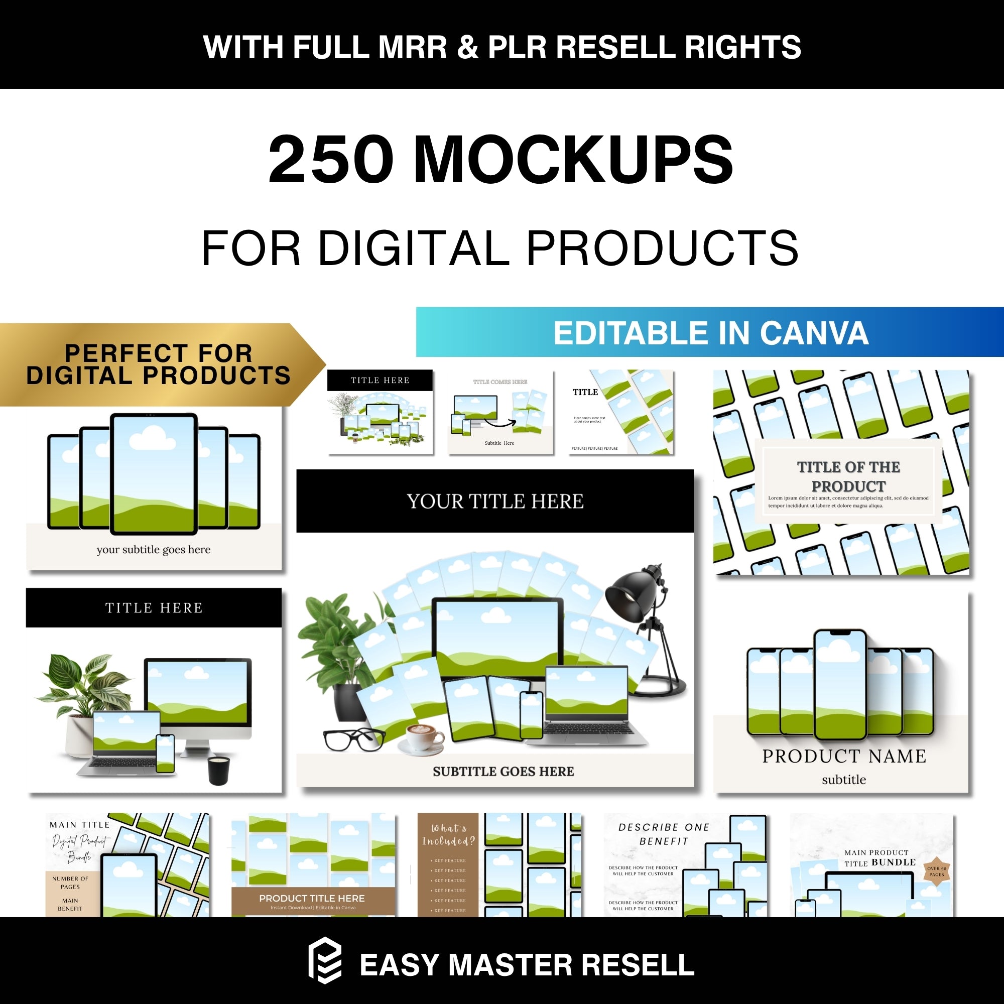 250 Mockups For Digital Products