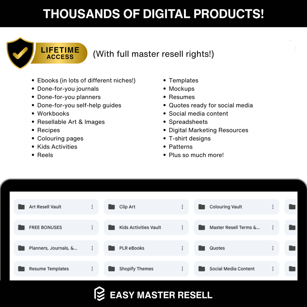 Digital Product Resell Vault