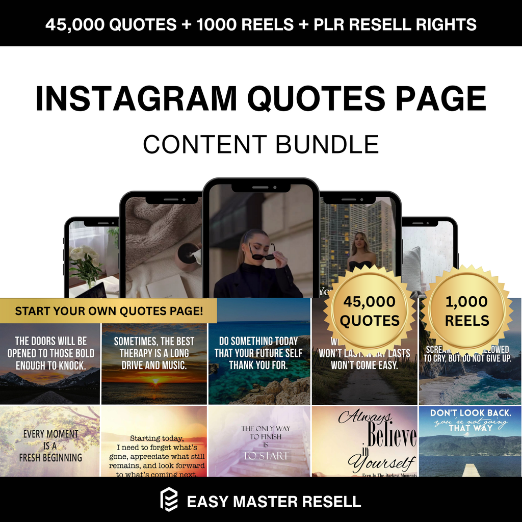 Instagram Quotes Page Content Bundle