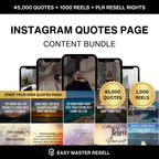 Instagram Quotes Page Content Bundle