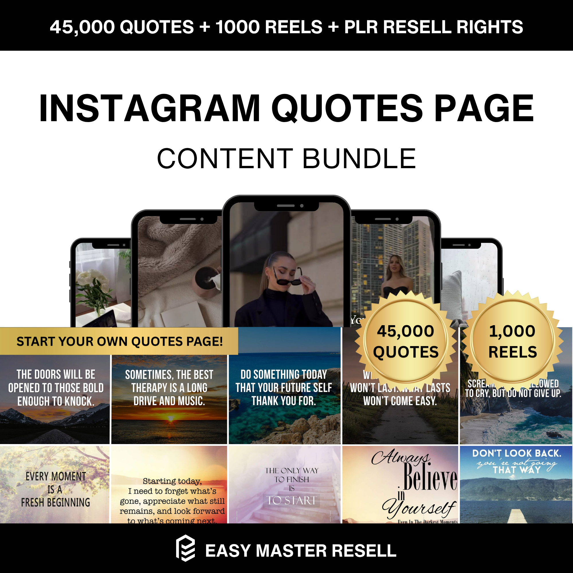 Instagram Quotes Page Content Bundle