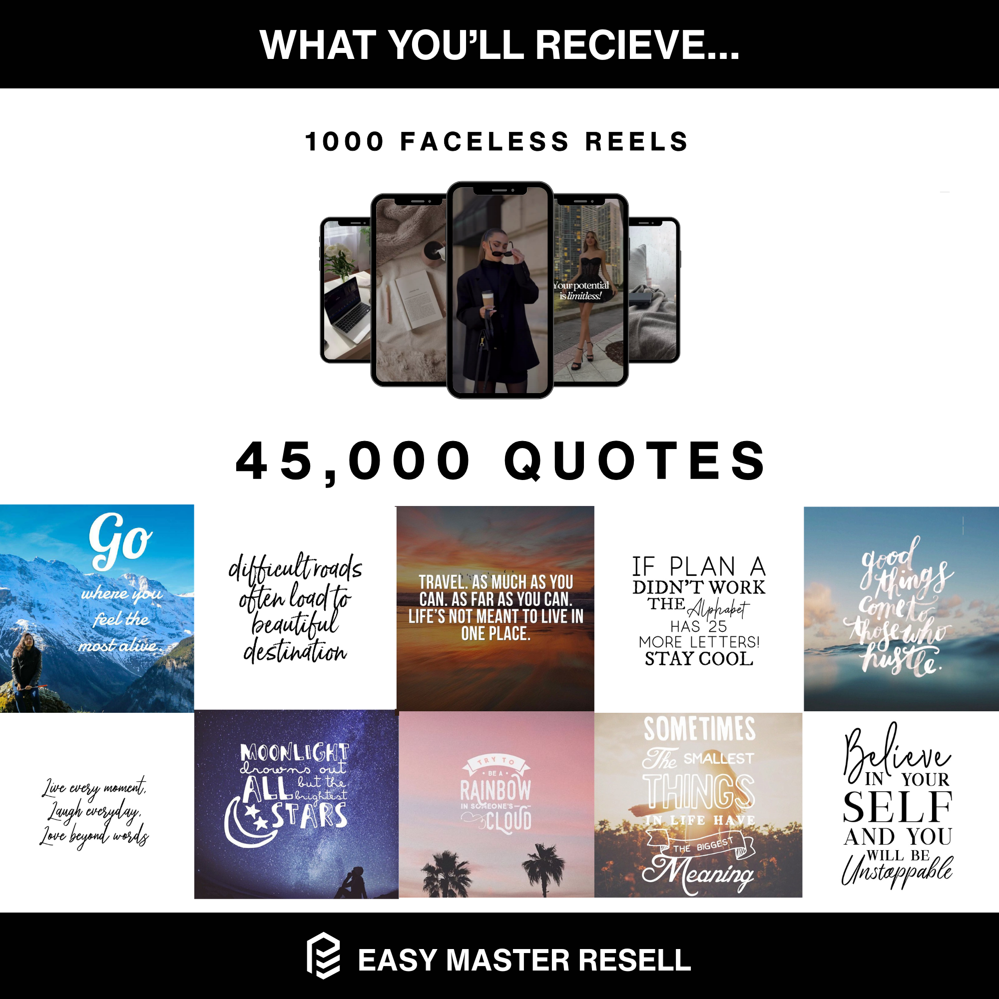 Instagram Quotes Page Content Bundle